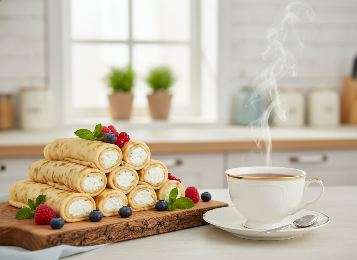 Блины с творогом